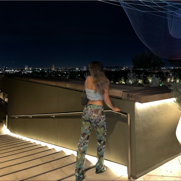 Kim Shui green print mesh pant - Picture 2 of 3